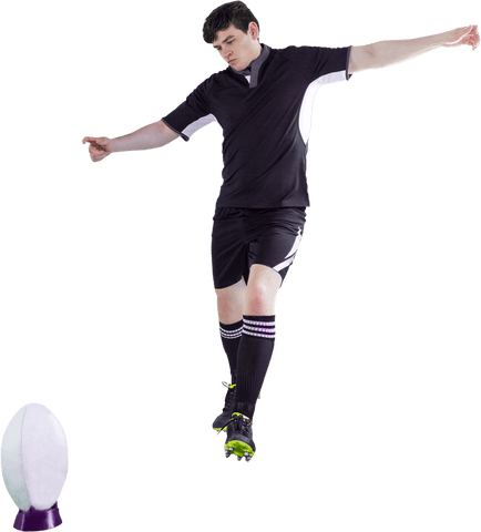 transparent rugby player ready for drop kick action - Download Free Stock Videos Pikwizard.com