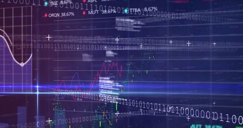 futuristic digital stock market hologram and coding concept - Download Free Stock Images Pikwizard.com