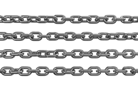 Set of Four Metal Chains on Transparent Background - Download Free Stock Videos Pikwizard.com