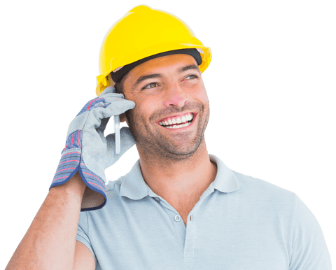 Cheerful Construction Worker Wearing Hardhat with Transparent Smile - Download Free Stock Videos Pikwizard.com