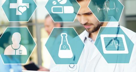 Medical professionals utilizing innovative health technology