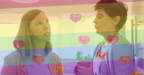 LGBTQ Love and Inclusivity at Home with Rainbow Overlay