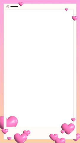 Transparent Story Frame with Pink Hearts for Social Media Stories - Download Free Stock Videos Pikwizard.com