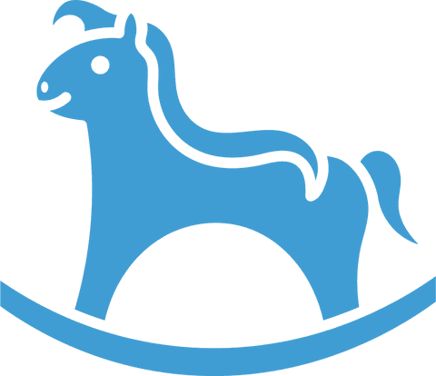 blue rocking horse vector on transparent background - Download Free Stock Videos Pikwizard.com
