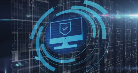 Digital Security Concept with Shield Icon and Data Patterns - Download Free Stock Images Pikwizard.com