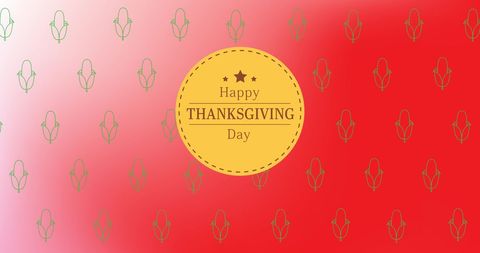 Thanksgiving Day Celebration Banner with Corn Pattern