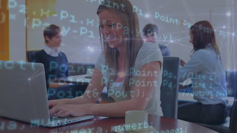 Women in Business Coding in Modern Office