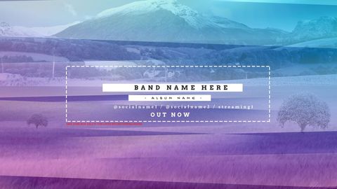 Vibrant Landscape for Music Release Promotions - Download Free Stock Templates Pikwizard.com