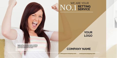 Happy Woman Celebrating Success for Betting Service - Download Free Stock Templates Pikwizard.com