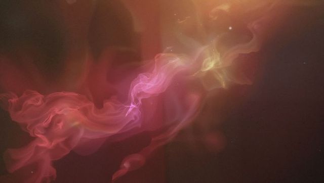 Vibrant Swirling Smoke with Cosmic Particles