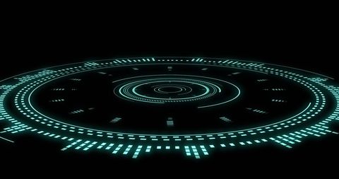 Futuristic Digital Interface with Circular Holographic Display - Download Free Stock Images Pikwizard.com