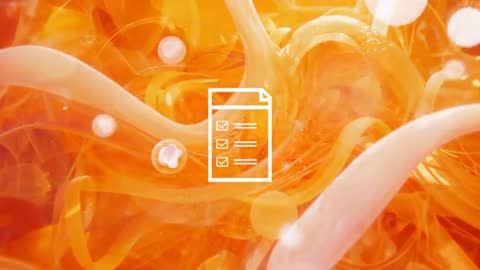 Futuristic Checklist Icon in Digital Abstract Motion