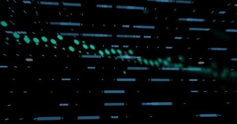 Digital Data Flow in Futuristic Black Background - Download Free Stock Images Pikwizard.com