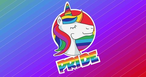 Colorful Pride Unicorn Celebrating LGBT Diversity and Equality