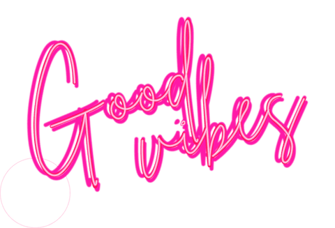 neon pink good vibes cursive sign on transparent background - Download Free Stock Videos Pikwizard.com
