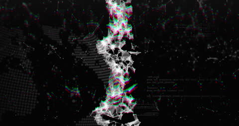 Futuristic DNA Animation with Data Elements and World Map