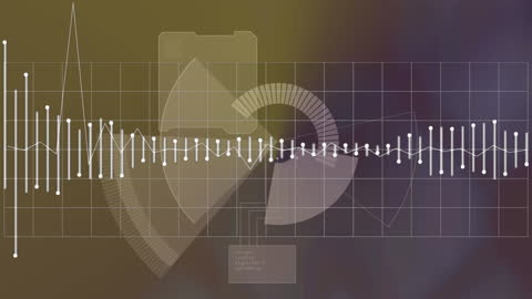 Digital Interface with Data Graph and Radar Overlay