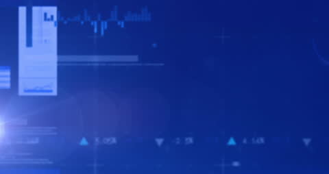 Digital Data Processing on Blue Virtual Background