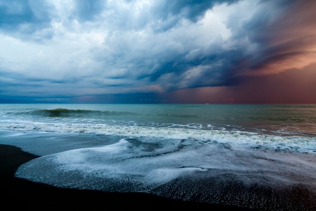 Stormy Sky Over Ocean at Twilight - Download Free Stock Photos Pikwizard.com