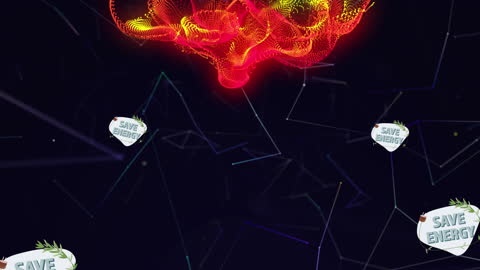 Digital Network Saving Energy Awareness Concept