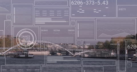 Digital Data Processing Over Urban River Landscape
