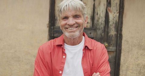 Smiling Senior Man Embracing Active Retirement Outdoors