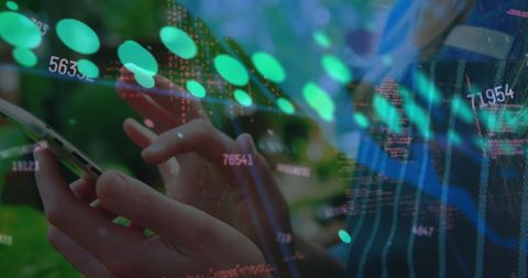 Dynamic Data Visualization and Mobile Connectivity Technology - Download Free Stock Images Pikwizard.com