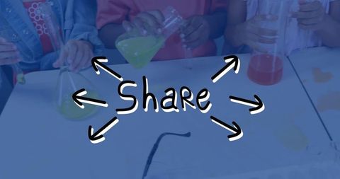 Children engaged in science experiment with enthusiastic sharing vibe