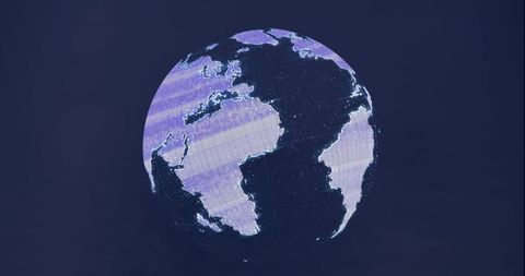 Digital Earth Hologram with Data Connections - Download Free Stock Images Pikwizard.com