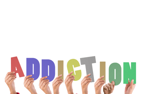 Transparent Hands Holding Word Addiction with Colorful Letters - Download Free Stock Videos Pikwizard.com