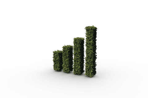 eco-friendly column chart made of leaves on transparent background - Download Free Stock Videos Pikwizard.com