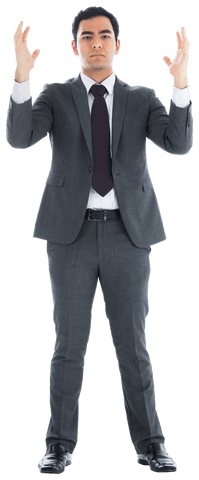 focused asian businessman on transparent background in formal suit - Download Free Stock Videos Pikwizard.com