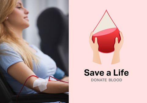 encouraging blood donation for saving lives - Download Free Stock Templates Pikwizard.com