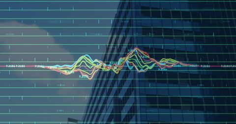 Financial Data Visualization Overlaying City Skyscraper - Download Free Stock Images Pikwizard.com