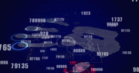 Advanced Biometric Handprint Data Processing Interface - Download Free Stock Images Pikwizard.com