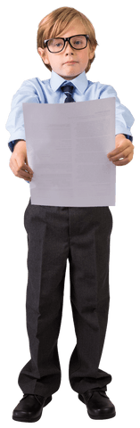 caucasian schoolboy holding test paper transparent background - Download Free Stock Videos Pikwizard.com