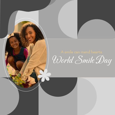 Mother and Daughter Celebrating World Smile Day Joyfully