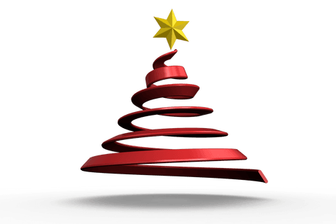 elegant red ribbon christmas tree with transparent background - Download Free Stock Videos Pikwizard.com