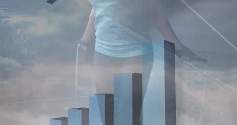 Dynamic Outline of Digital Connections Over Fitness Scene