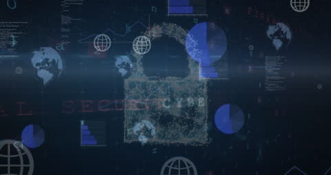 Digital Data Security with Futuristic Global Network Concept