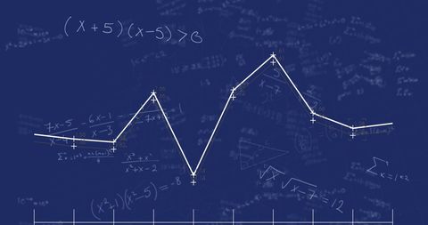 Abstract Graph and Math Formulas on Navy Background - Download Free Stock Images Pikwizard.com