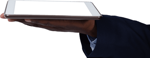 Businessman Holding Tablet Isolated on Transparent Background - Download Free Stock Videos Pikwizard.com
