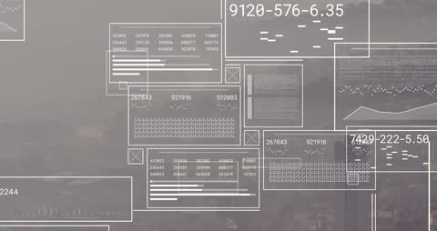 Futuristic Digital Interface Data Analysis Technology Animation