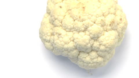 Fresh Cauliflower on White Background