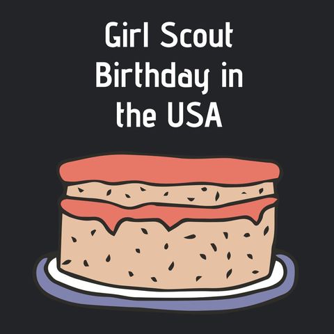 girl scout birthday celebration with cake illustration - Download Free Stock Templates Pikwizard.com