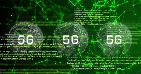 5G Network Connections on Digital Global Map Overlay - Download Free Stock Images Pikwizard.com