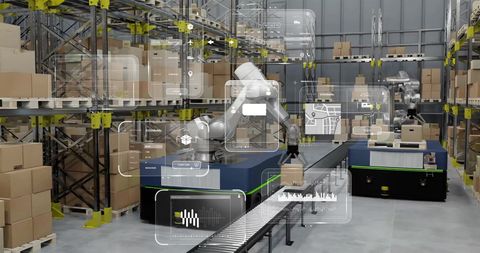 Smart warehouse automation with robotics and data processing
