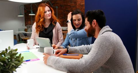 Young Professionals Collaborating at Modern Office - Download Free Stock Images Pikwizard.com