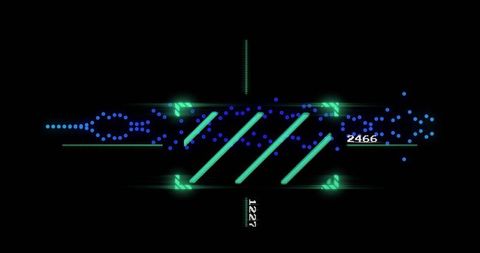 Futuristic Digital Interface Display with Neon Visuals