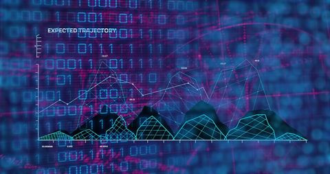 Digital Financial Data with Graphs and Binary Code Overlay - Download Free Stock Images Pikwizard.com